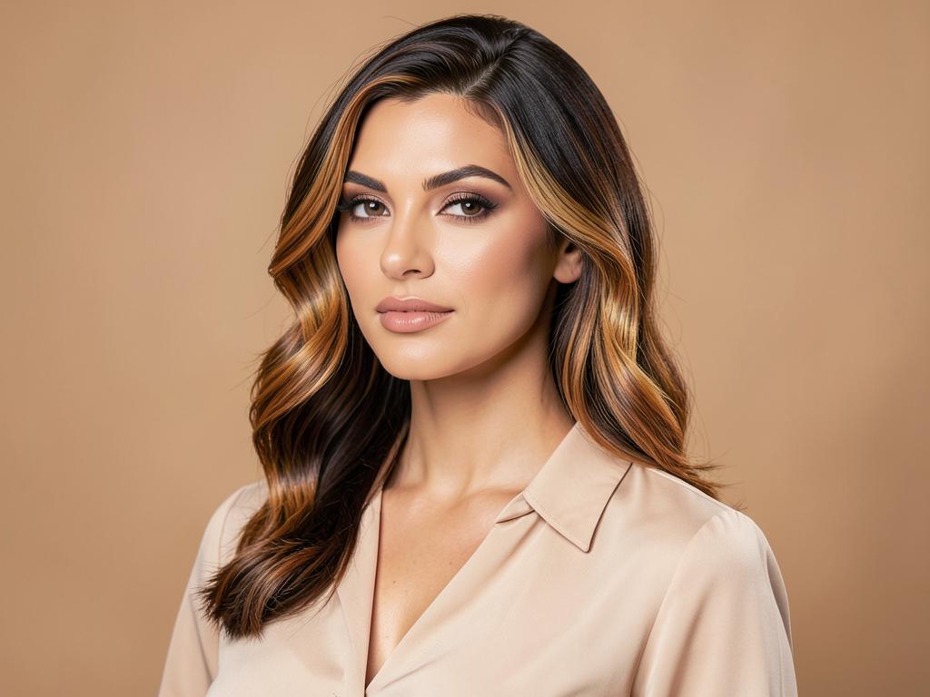 Morena iluminada com ondas