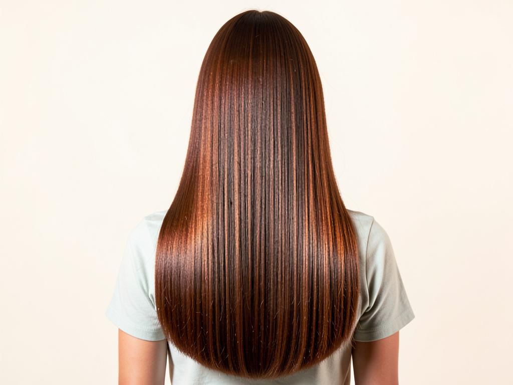 Cabelo longo com brilho após tratamento
